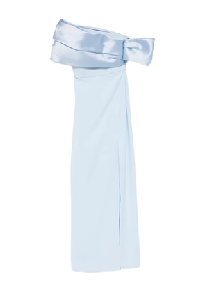 Solace London draped off-shoulder dress - Blue