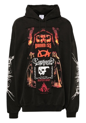 VETEMENTS patch-detail hoodie - Black