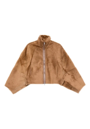 Utzon zip-up shearling jacket - Brown