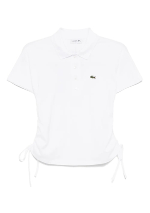 Lacoste adjustable piqué polo top - White