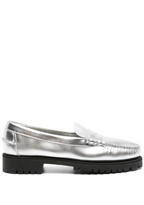 Sebago metallic-finish loafers - Silver