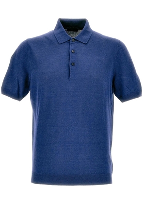 Fay logo-embroidered polo shirt - Blue