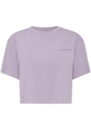 Plein Sport cotton cropped T-shirt - Purple