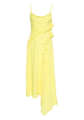 MSGM asymmetric ruffled dress - Yellow