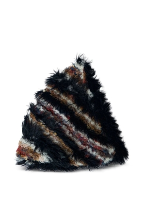 Kiko Kostadinov textured wool knit hat - Black