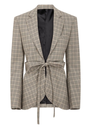 Rabanne plaid check fitted jacket - Neutrals