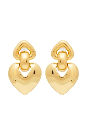 Kenneth Jay Lane heart-motif earrings - Gold