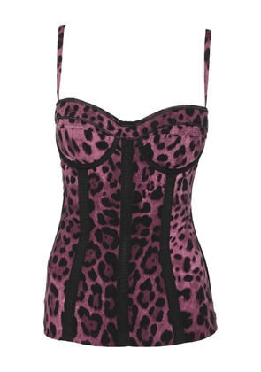 Dolce & Gabbana Pre-Owned bustier-style print top - Purple