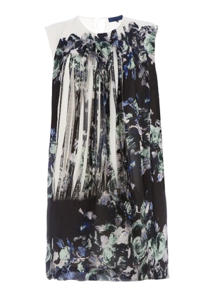 Sharon Wauchob printed front silk dress - White