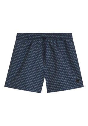 BOSS geometric-print swim shorts - Blue