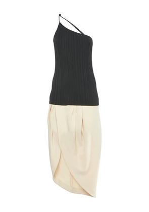 Jacquemus Pre-Owned asymmetric knit midi dress - Black