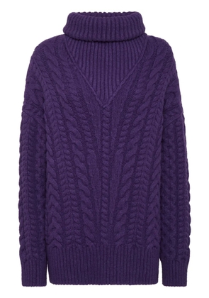 Philipp Plein Skull&Bones turtleneck sweater - Purple