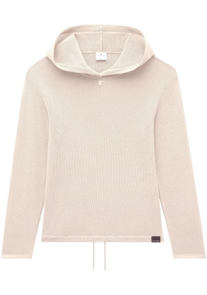 Courrèges logo-patch mesh jumper - Neutrals
