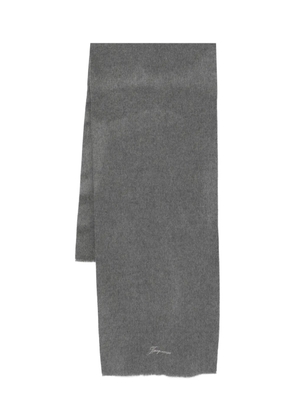 Jacquemus embroidered-logo scarf - Grey