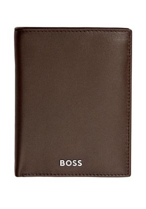 BOSS logo-lettering wallet - Brown