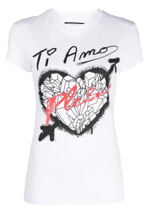 Philipp Plein Sexy Pure Fit heart-print T-shirt - White