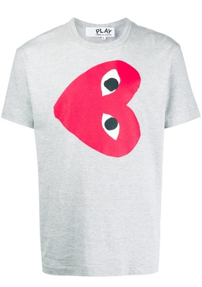 Comme Des Garçons Play heart print crew neck T-shirt - Grey