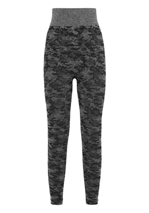 Plein Sport camouflage-print performance leggings - Grey