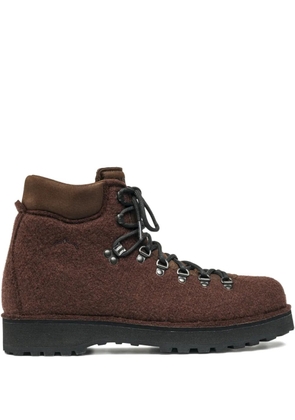 Diemme felt lace-up boots - Brown