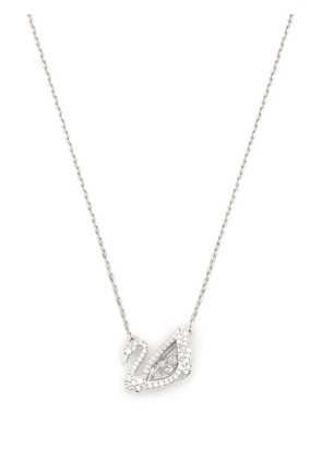 Swarovski crystal-embellished logo pendant chain - Silver