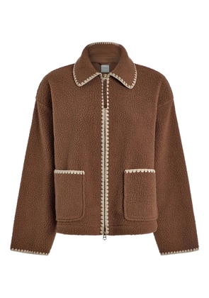 Varley Ruiko zip-up fleece jacket - Brown