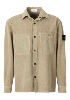 Stone Island corduroy patch-pocket shirt - Brown