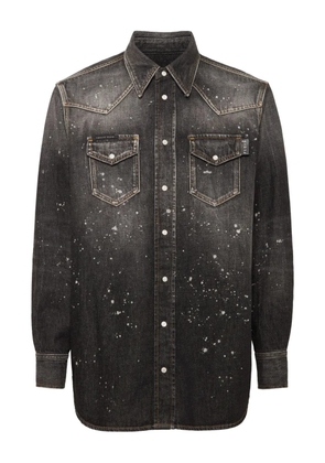 Philipp Plein oversized denim shirt - Black
