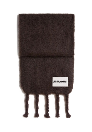 JIL SANDER+ mohair-blend scarf - Brown