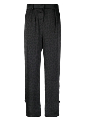 sacai high-waisted patterned trousers - Black