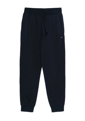 Emporio Armani logo-appliqué track pants - Blue