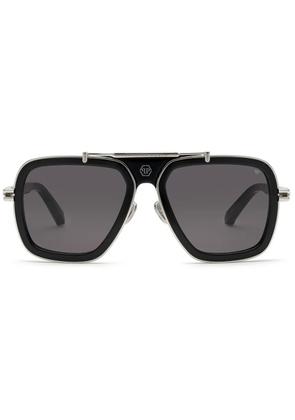 Philipp Plein Eyewear Plein Icon oversize-frame sunglasses - Black