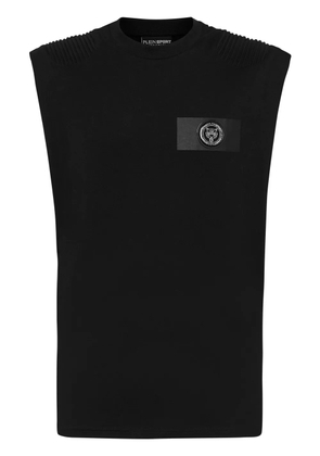Plein Sport logo patch sleeveless T-shirt - Black