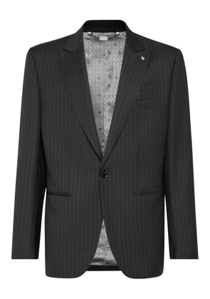 Billionaire Gessato pinstripe single-breasted blazer - Black