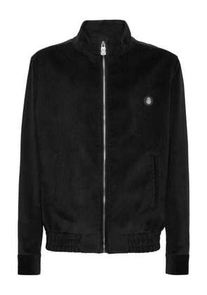 Billionaire corduroy zip-up bomber jacket - Black