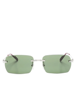 Cartier Eyewear rectangle-frame tinted-lenses sunglasses - Silver
