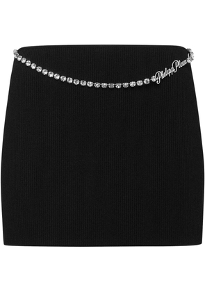 Philipp Plein Signature mini skirt - Black
