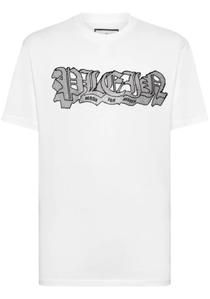 Philipp Plein logo-embellished cotton T-shirt - White