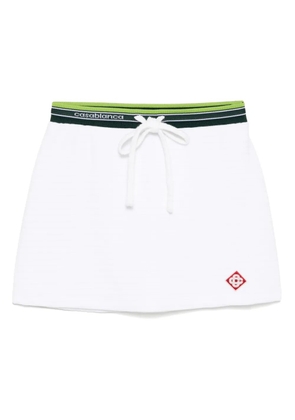 Casablanca velour tennis skirt - White