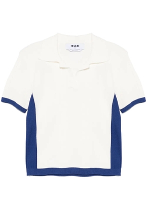 MSGM contrast-trim T-shirt - Neutrals