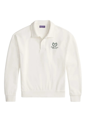 Ralph Lauren Collection embroidered-detail long-sleeve polo shirt - White