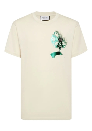Philipp Plein crest-embellished round neck T-shirt - Neutrals
