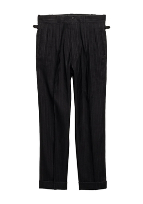 Prada pinstripe pleated trousers - Black