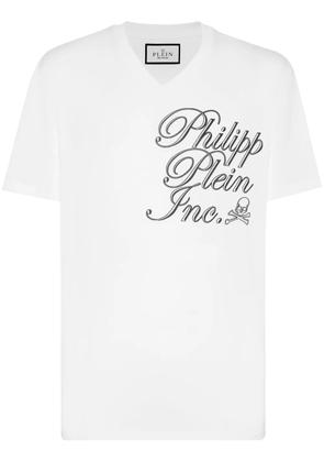 Philipp Plein logo-print cotton T-shirt - White