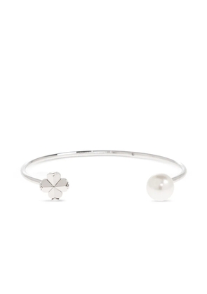 Kate Spade clover-motif cuff bracelet - Silver