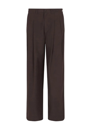 Emporio Armani pleated flap-pocket trousers - Brown