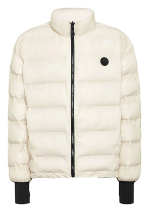 Plein Sport logo-patch puffer jacket - Grey