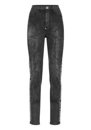 Philipp Plein crystal-embellished skinny jeans - Grey