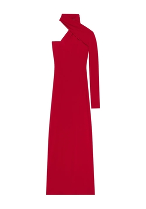 Courrèges twisted one-shoulder midi dress - Red