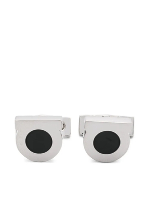 Ferragamo logo cufflinks - Silver
