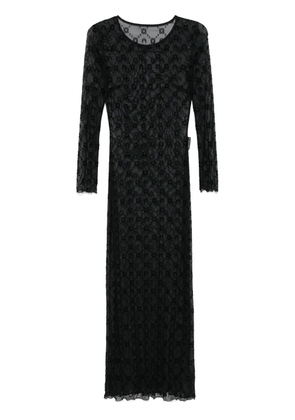 Marine Serre mesh flocked maxi dress - Black